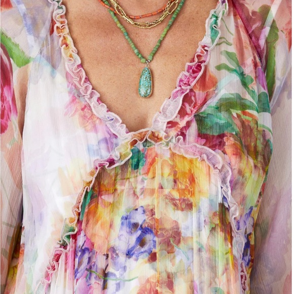 Johnny Was “Fiona Mini Silk Dress”. New with tags. - Picture 7 of 15